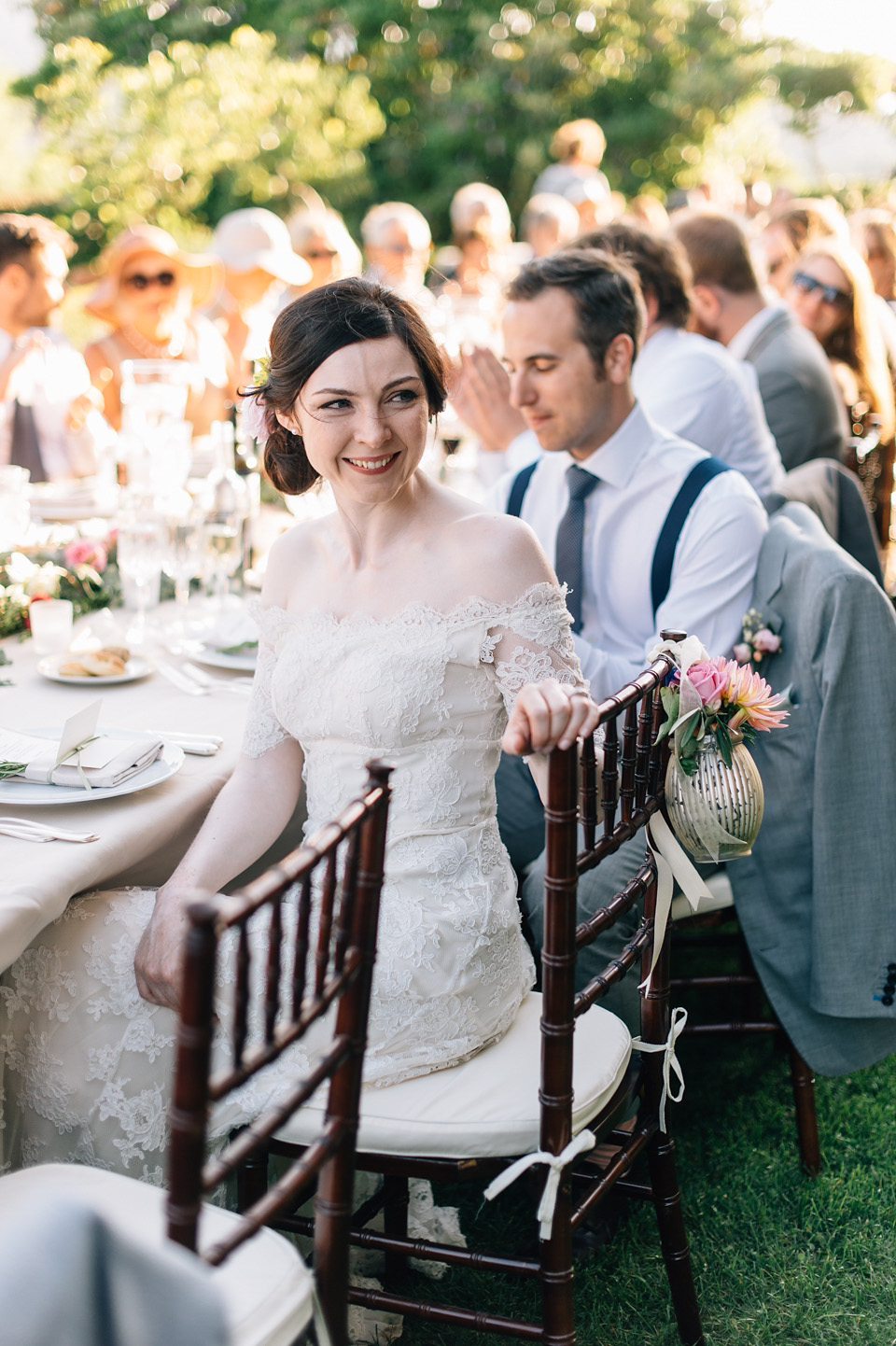 italian wedding, rustic italian wedding, temperley london bride, temperley wedding dress