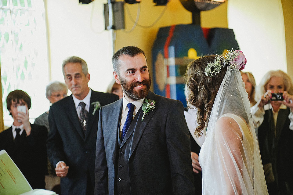 A bride wearing a 'Ghost' wedding dress for her Irish country house wedding inspired by music and traditions. Photography by This Modern Love irish bride, ghost wedding dress, this modern love wedding photography, irish country house wedding