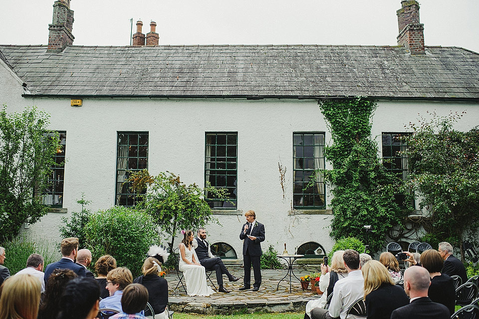 A bride wearing a 'Ghost' wedding dress for her Irish country house wedding inspired by music and traditions. Photography by This Modern Love irish bride, ghost wedding dress, this modern love wedding photography, irish country house wedding