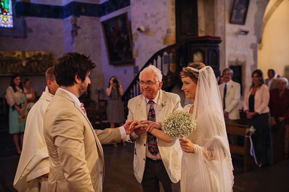 Bucolic bliss - a chic French bride wearing Laure De Sagazan, marries her Argentinian groom in a relaxed, rustic wedding set in the beautiful French countryside. chic french wedding, french country wedding, Laure De Sagazan