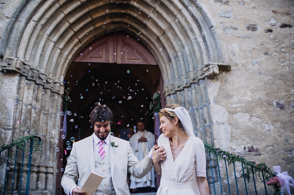 Bucolic bliss - a chic French bride wearing Laure De Sagazan, marries her Argentinian groom in a relaxed, rustic wedding set in the beautiful French countryside. chic french wedding, french country wedding, Laure De Sagazan