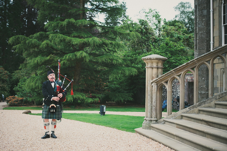 loch lomond weddings, gold wedding dress, floral crown, maureen du preez photography