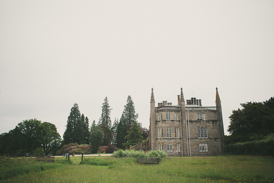 loch lomond weddings, gold wedding dress, floral crown, maureen du preez photography