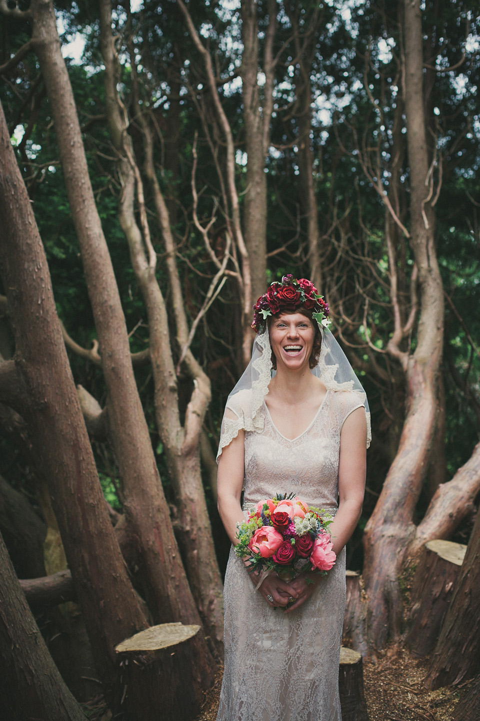 loch lomond weddings, gold wedding dress, floral crown, maureen du preez photography