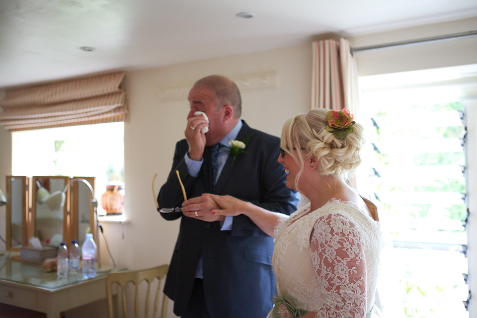 south farm wedding, joanne fleming design, 1950s petticoat, colourful wedding