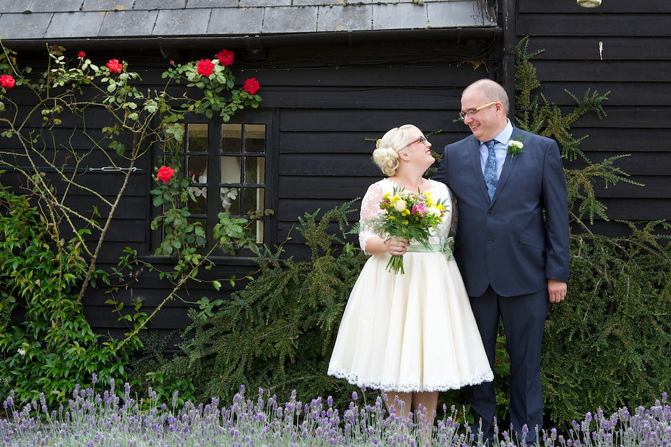 south farm wedding, joanne fleming design, 1950s petticoat, colourful wedding