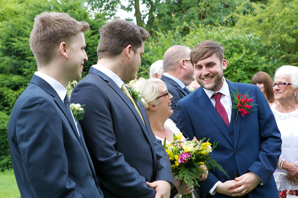 south farm wedding, joanne fleming design, 1950s petticoat, colourful wedding