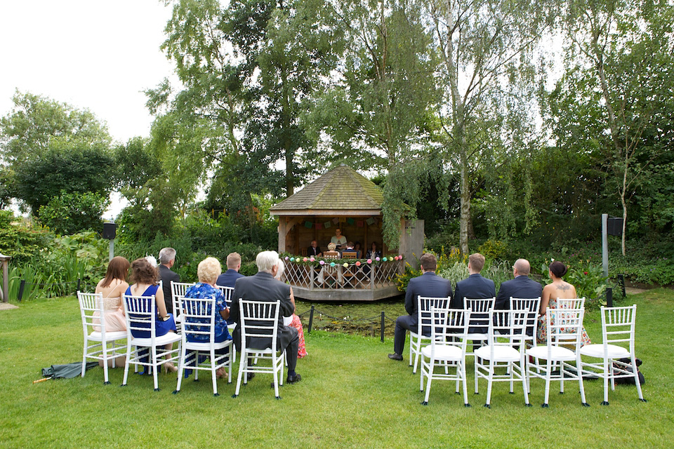 south farm wedding, joanne fleming design, 1950s petticoat, colourful wedding