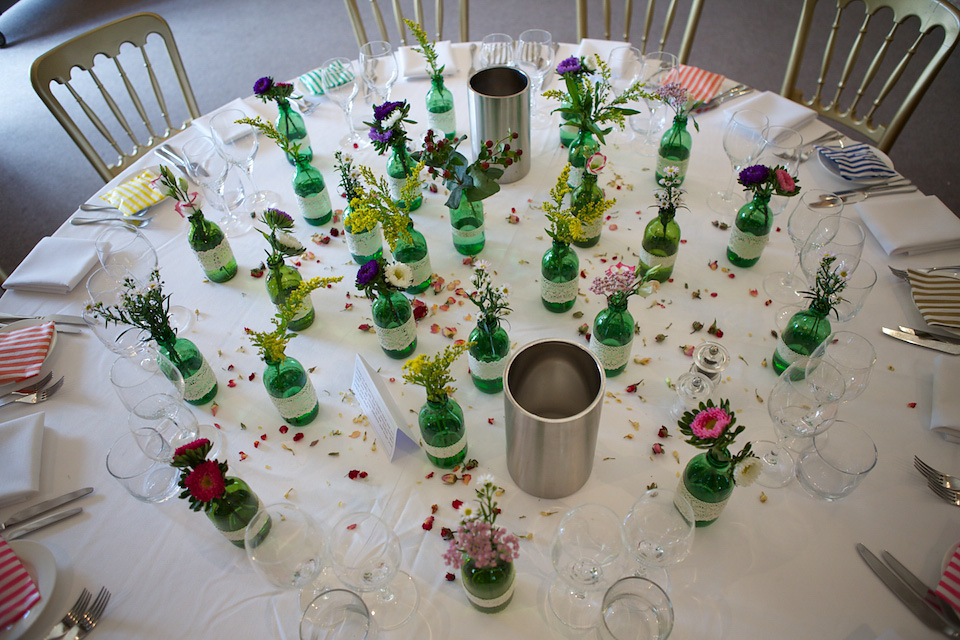 south farm wedding, joanne fleming design, 1950s petticoat, colourful wedding