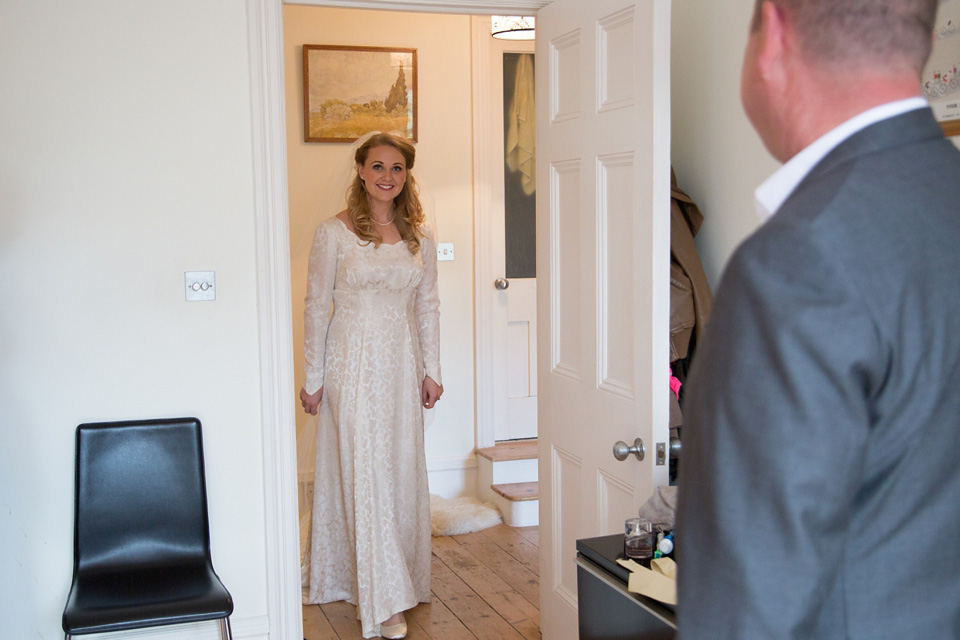 An original 1940s vintage wedding dress sourced from Elizabeth Avey of London, for this traditional Jewish wedding ceremony. Photography by Gee Sagoo. jewish wedding, elizabeth avey, vintage wedding dress, 1940s vintage