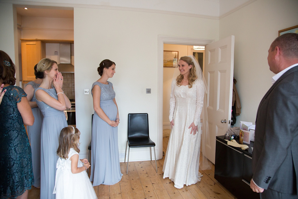 An original 1940s vintage wedding dress sourced from Elizabeth Avey of London, for this traditional Jewish wedding ceremony. Photography by Gee Sagoo. jewish wedding, elizabeth avey, vintage wedding dress, 1940s vintage
