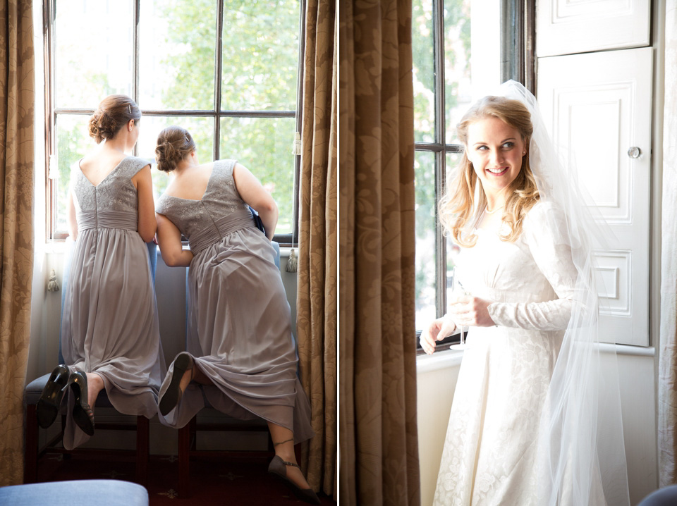 An original 1940s vintage wedding dress sourced from Elizabeth Avey of London, for this traditional Jewish wedding ceremony. Photography by Gee Sagoo. jewish wedding, elizabeth avey, vintage wedding dress, 1940s vintage