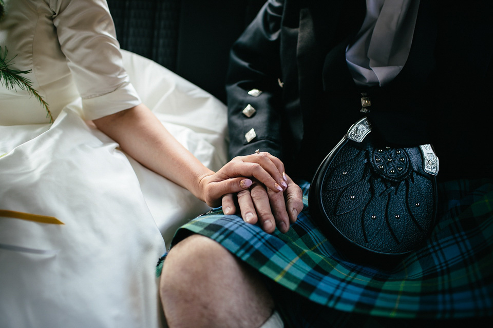 scottish wedding, edinburgh wedding, flossy and dossy wedding dress, caro weiss photography