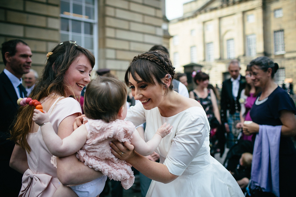 scottish wedding, edinburgh wedding, flossy and dossy wedding dress, caro weiss photography