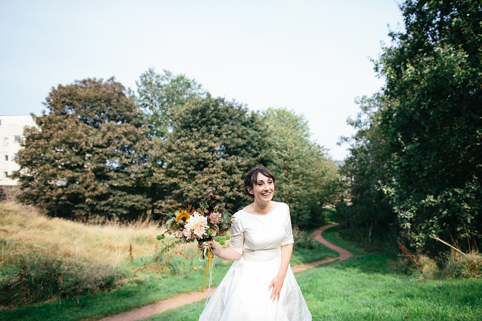 scottish wedding, edinburgh wedding, flossy and dossy wedding dress, caro weiss photography