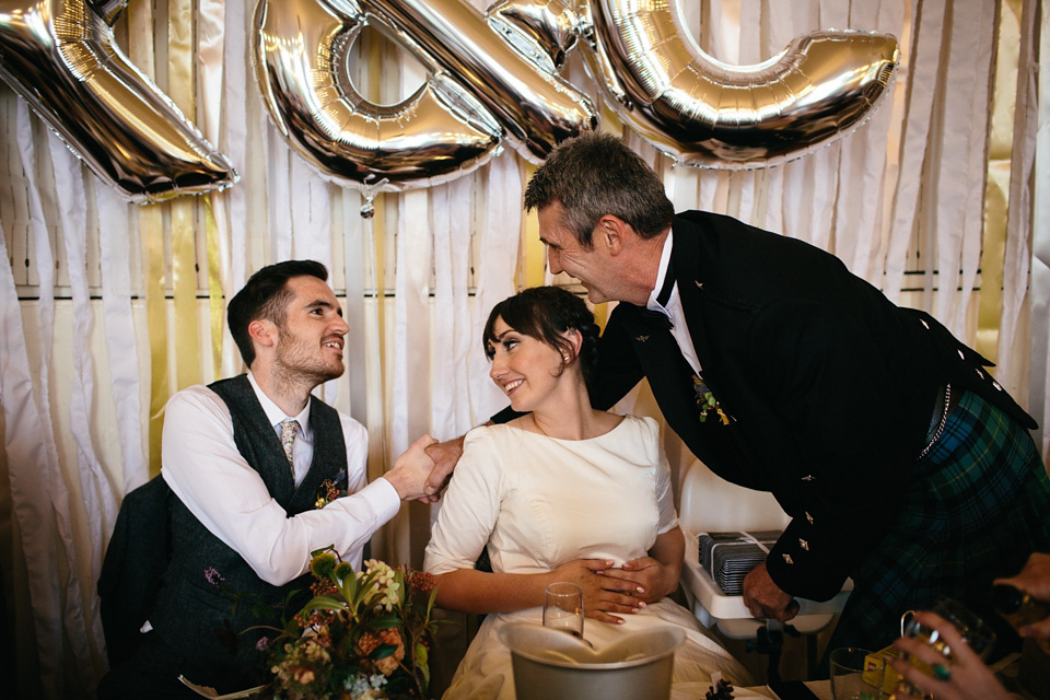 scottish wedding, edinburgh wedding, flossy and dossy wedding dress, caro weiss photography