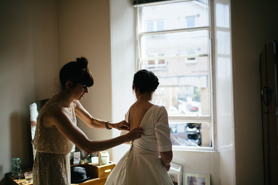 scottish wedding, edinburgh wedding, flossy and dossy wedding dress, caro weiss photography