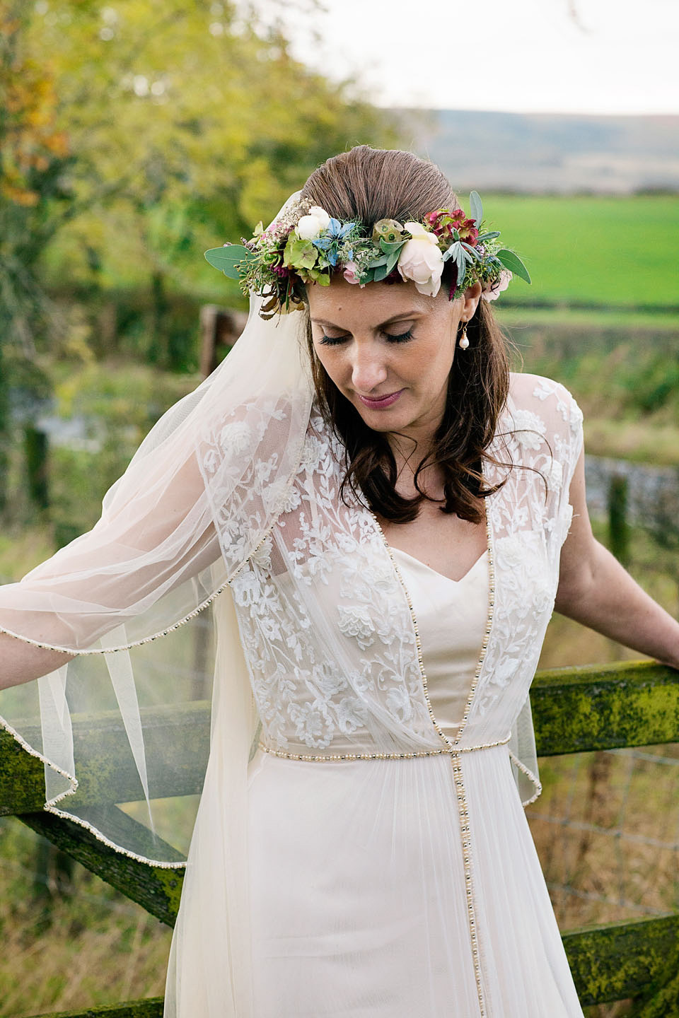 locally sourced wedding, ethical wedding, seasonal wedding, autumn wedding, catherine deane wedding dress, farm wedding, barn wedding