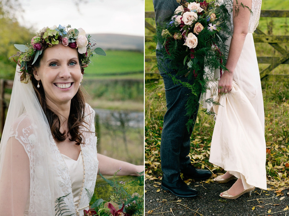 locally sourced wedding, ethical wedding, seasonal wedding, autumn wedding, catherine deane wedding dress, farm wedding, barn wedding