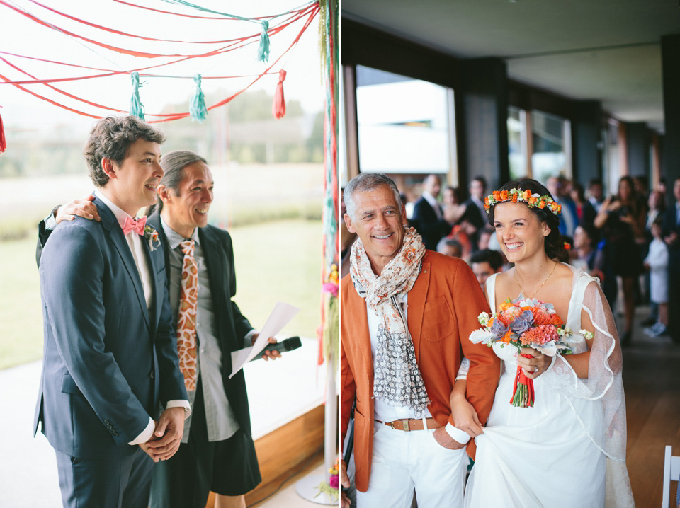 bright and colourful wedding, coral colour wedding