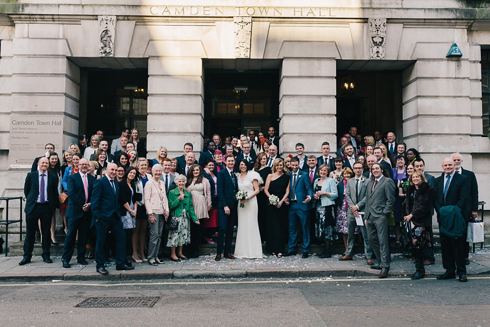 badgley mischka, bridesmaids in black, london pub wedding, brighton photo