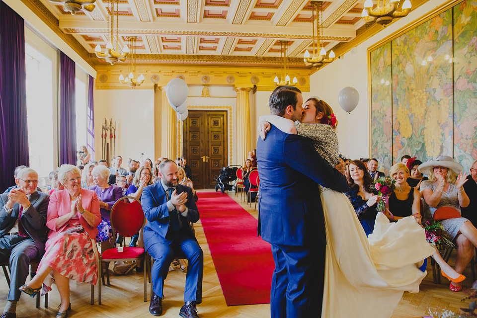 bright colourful wedding, aurea jenny packham, wedding in wales