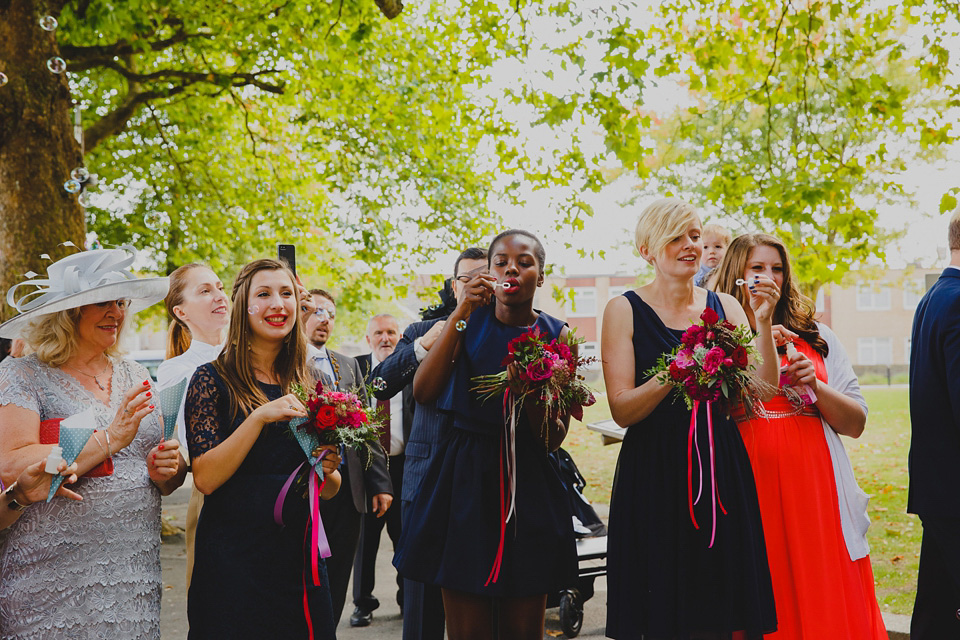 bright colourful wedding, aurea jenny packham, wedding in wales