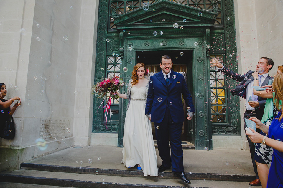 bright colourful wedding, aurea jenny packham, wedding in wales