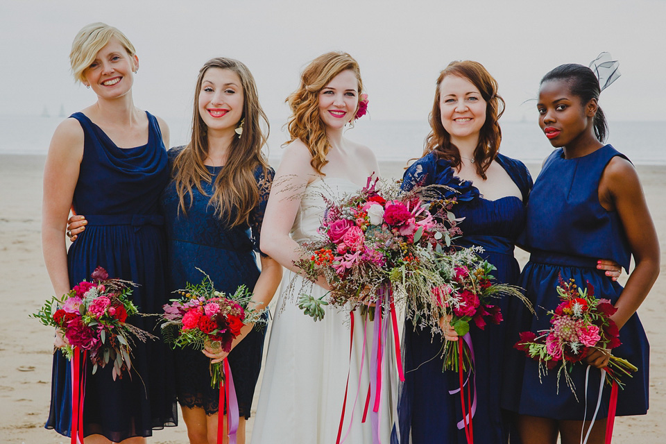 bright colourful wedding, aurea jenny packham, wedding in wales