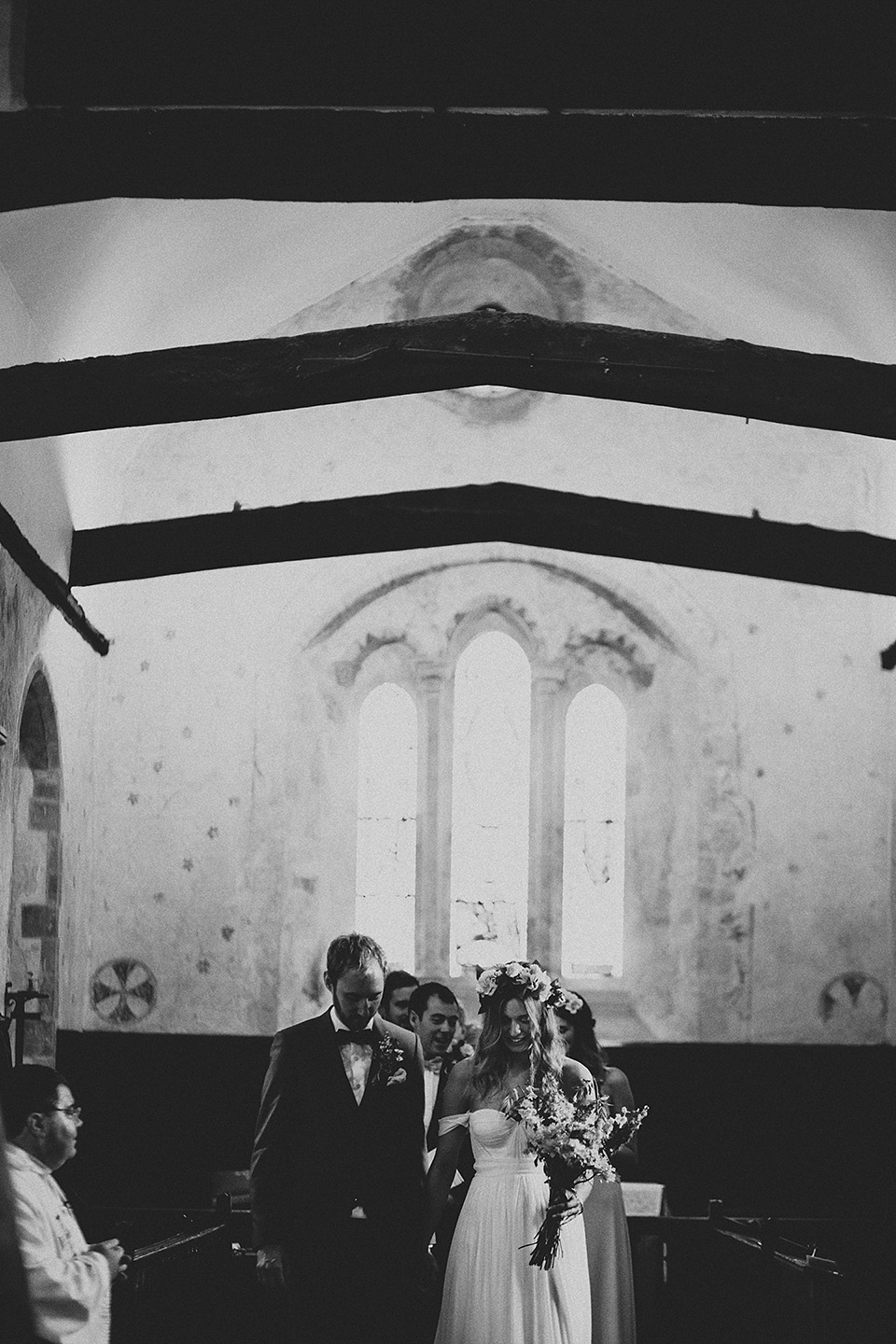 A beautiful bride wearing a Tatyana Merenyuk wedding dress and self-made floral crown for her Tipi wedding at Hill Place in Swansea. Photography by Marshal Gray. Tatyana Merenyuk, tipi wedding, hill place weddings, boho bride, marshal gray