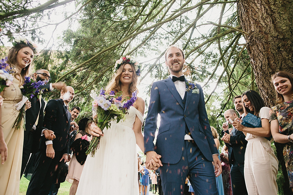A beautiful bride wearing a Tatyana Merenyuk wedding dress and self-made floral crown for her Tipi wedding at Hill Place in Swansea. Photography by Marshal Gray. Tatyana Merenyuk, tipi wedding, hill place weddings, boho bride, marshal gray