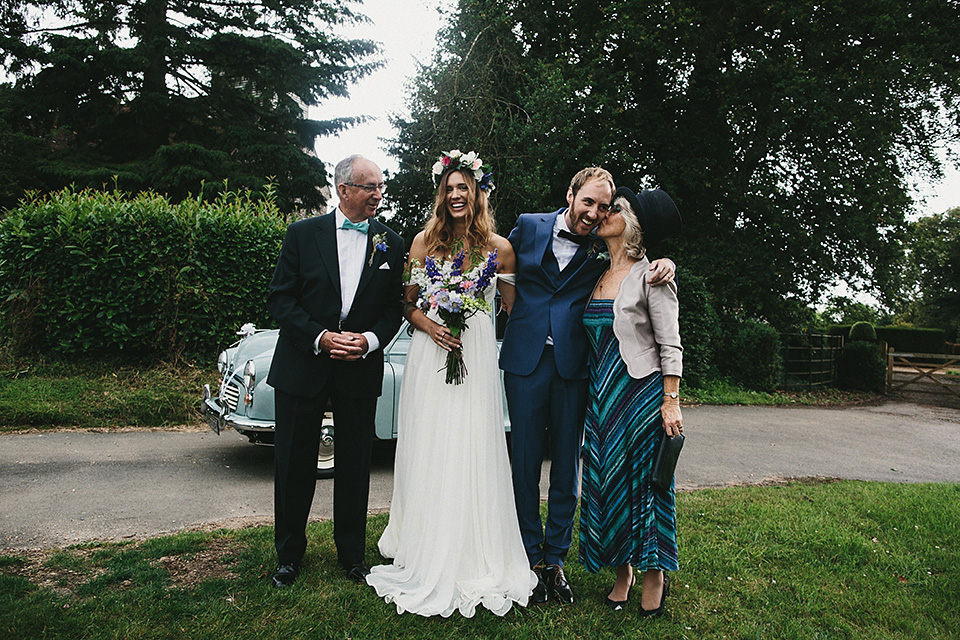 A beautiful bride wearing a Tatyana Merenyuk wedding dress and self-made floral crown for her Tipi wedding at Hill Place in Swansea. Photography by Marshal Gray. Tatyana Merenyuk, tipi wedding, hill place weddings, boho bride, marshal gray