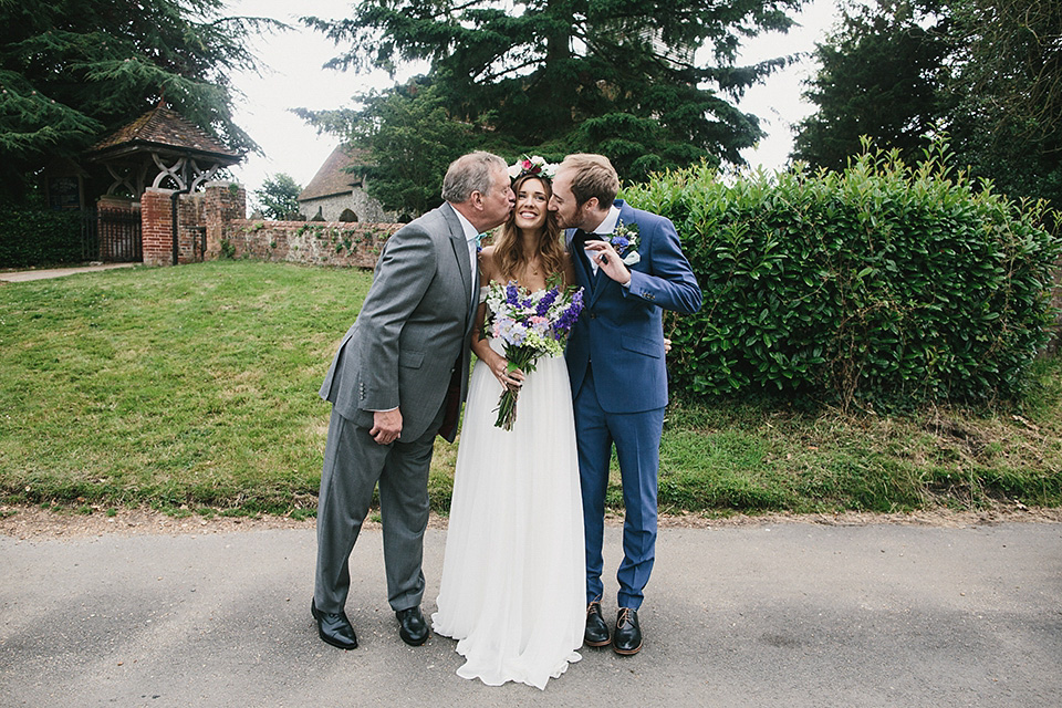 A beautiful bride wearing a Tatyana Merenyuk wedding dress and self-made floral crown for her Tipi wedding at Hill Place in Swansea. Photography by Marshal Gray. Tatyana Merenyuk, tipi wedding, hill place weddings, boho bride, marshal gray