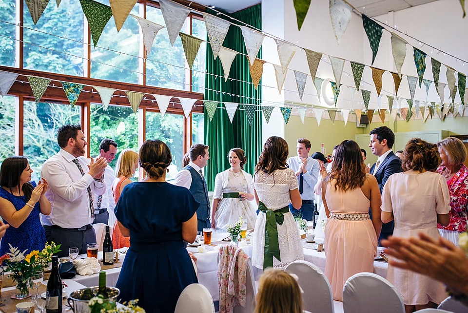 Bridson photography, village hall wedding, 50s vintage wedding dress