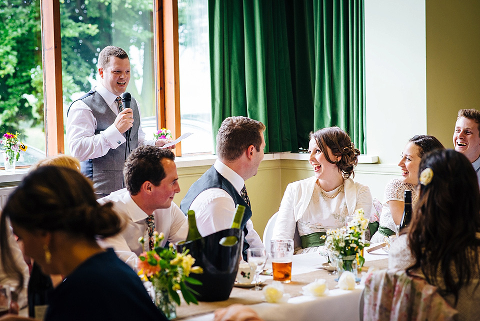 Bridson photography, village hall wedding, 50s vintage wedding dress