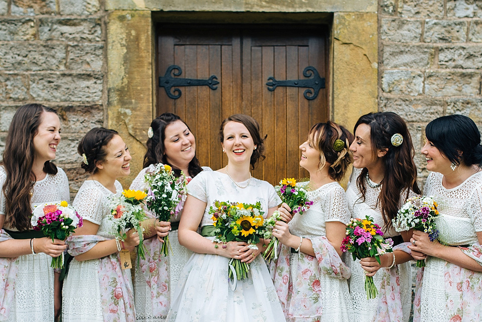 Bridson photography, village hall wedding, 50s vintage wedding dress