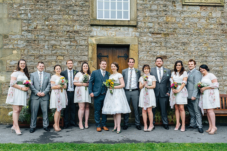 Bridson photography, village hall wedding, 50s vintage wedding dress