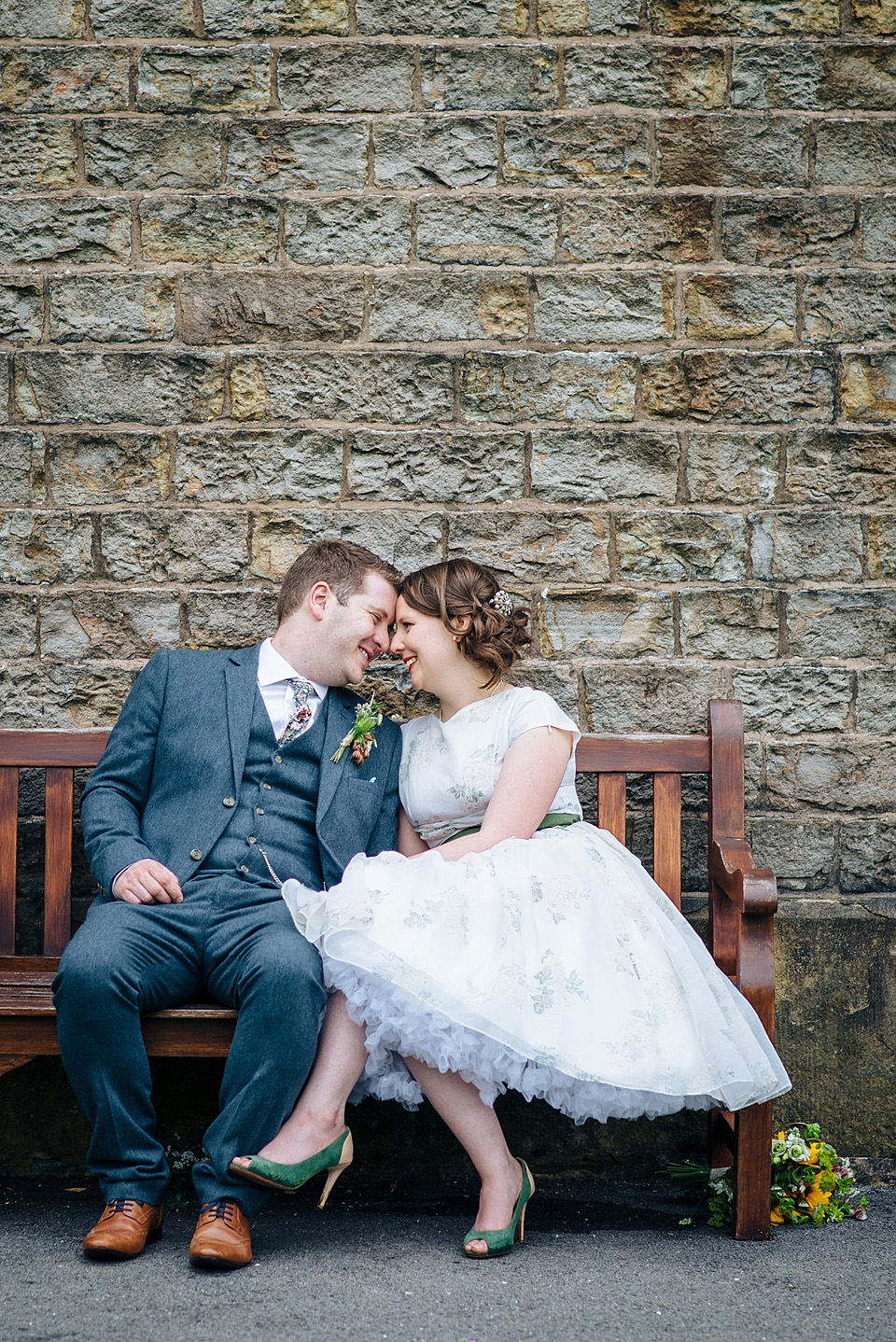 Bridson photography, village hall wedding, 50s vintage wedding dress