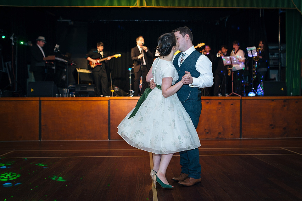 Bridson photography, village hall wedding, 50s vintage wedding dress