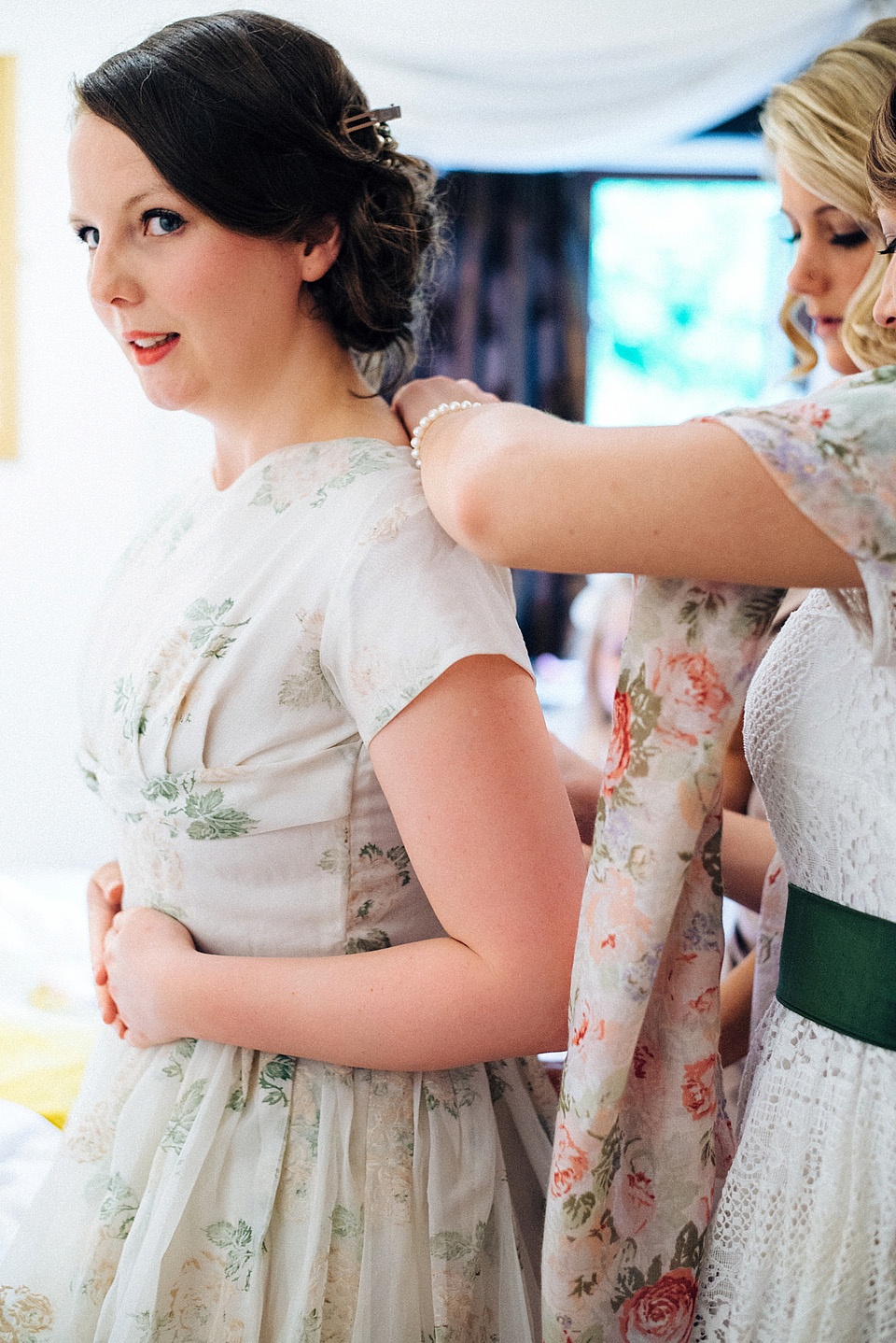 Bridson photography, village hall wedding, 50s vintage wedding dress