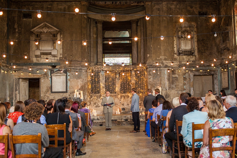 phase eight wedding dress, asylum chapel caroline gardens, sara dalrymple photography