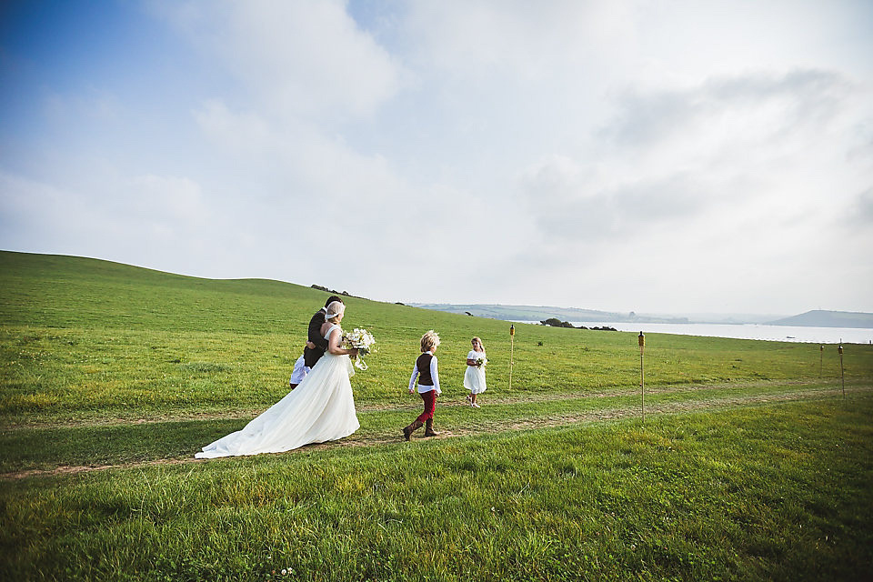 cortana wedding dress, porthilly farm, cornwall weddings, jackson & co wedding photography, green wedding shoes