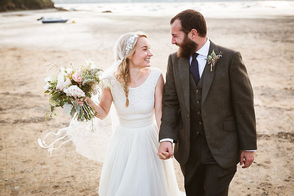 cortana wedding dress, porthilly farm, cornwall weddings, jackson & co wedding photography, green wedding shoes