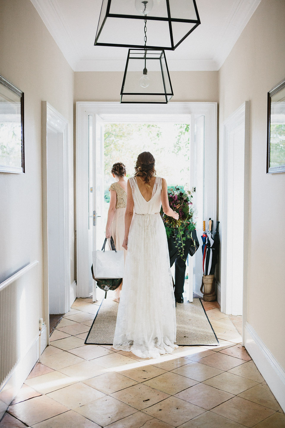 charlie brear wedding dress, godwick  hall norfolk, peach and jo photography, autumn weddings