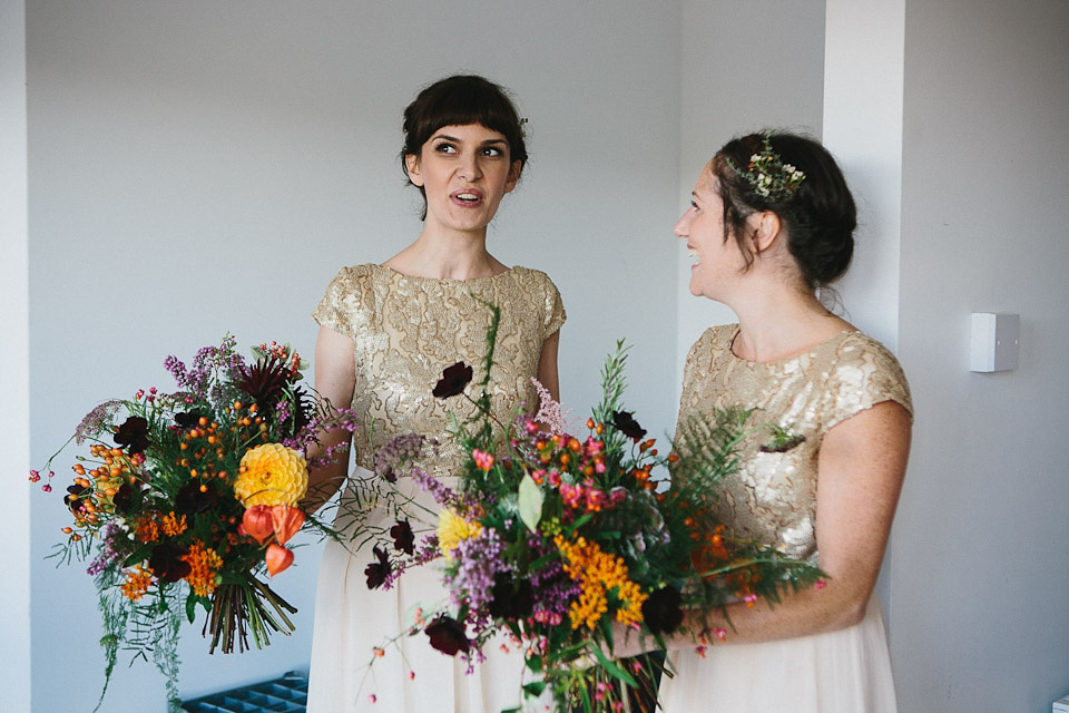 charlie brear wedding dress, godwick  hall norfolk, peach and jo photography, autumn weddings