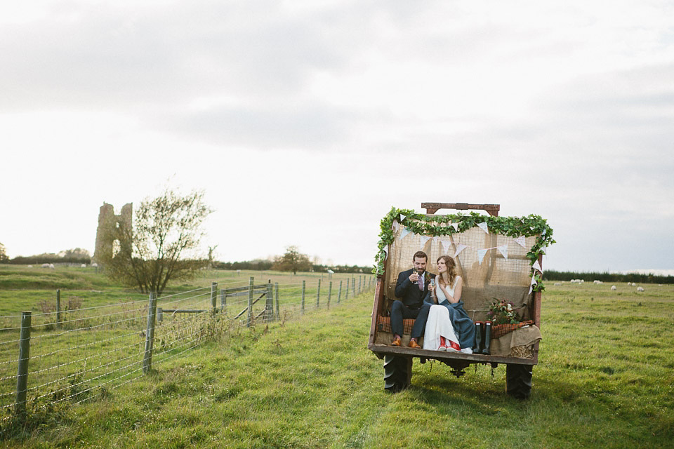 charlie brear wedding dress, godwick  hall norfolk, peach and jo photography, autumn weddings