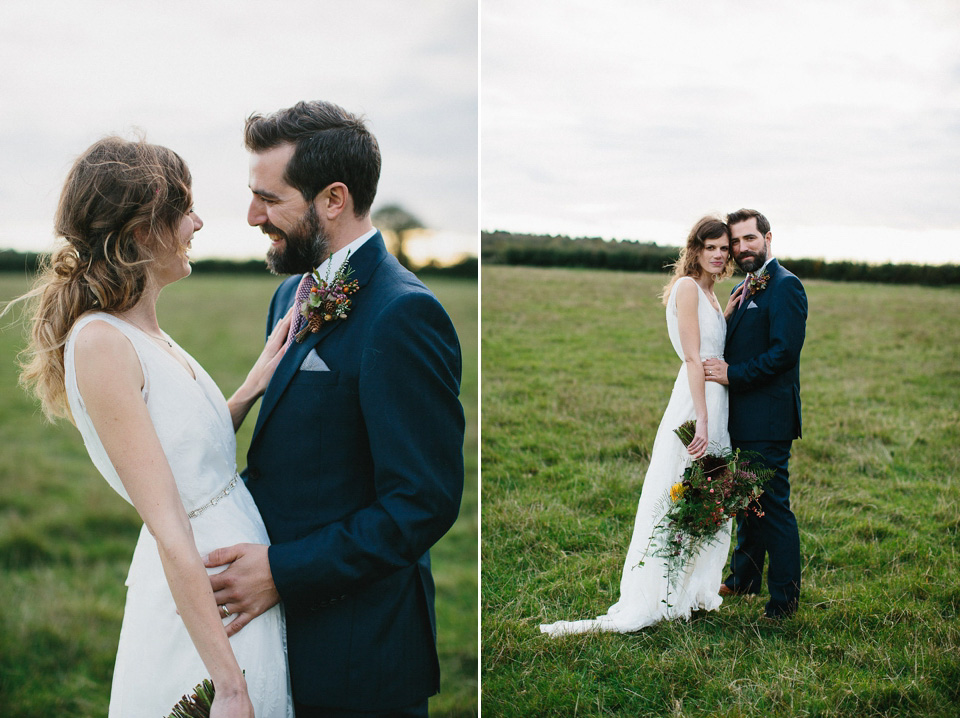 charlie brear wedding dress, godwick  hall norfolk, peach and jo photography, autumn weddings