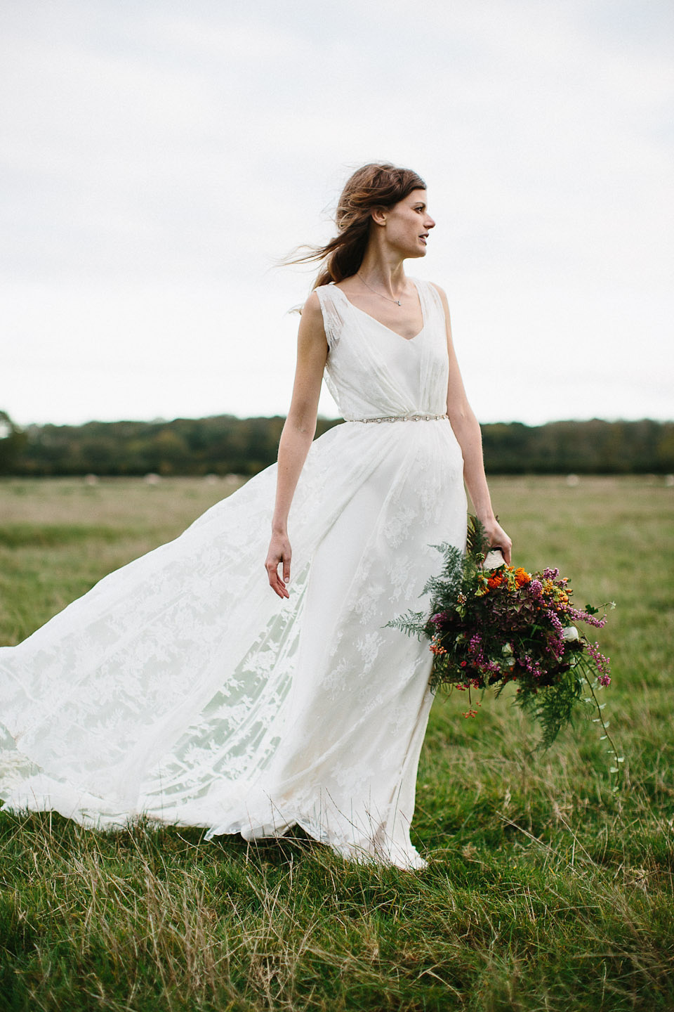 charlie brear wedding dress, godwick  hall norfolk, peach and jo photography, autumn weddings