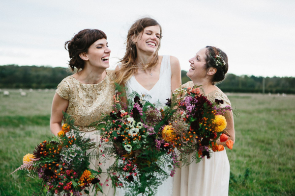 Charlie Brear and Touches of Gold for A Rustic Autumn Barn Wedding in Norfolk