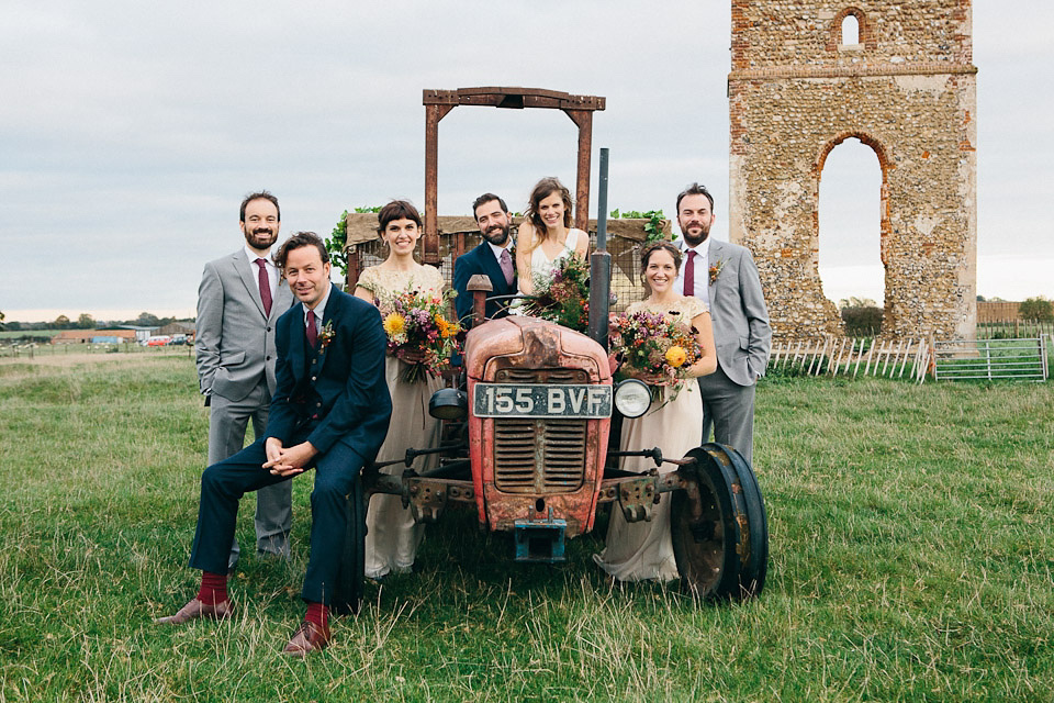 charlie brear wedding dress, godwick  hall norfolk, peach and jo photography, autumn weddings